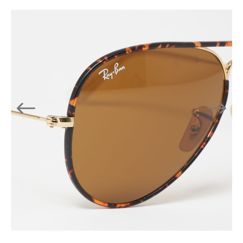 Ray-Ban Gold and Tortoise Aviator Sunglasses